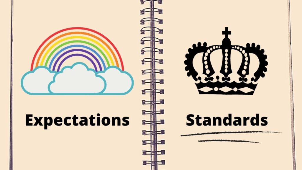 difference between expectations and standards